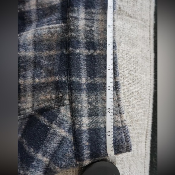 Free People Wool Plaid Knit Zip Mini Skirt A-Line Flare Brown Black XS - Picture 6 of 9